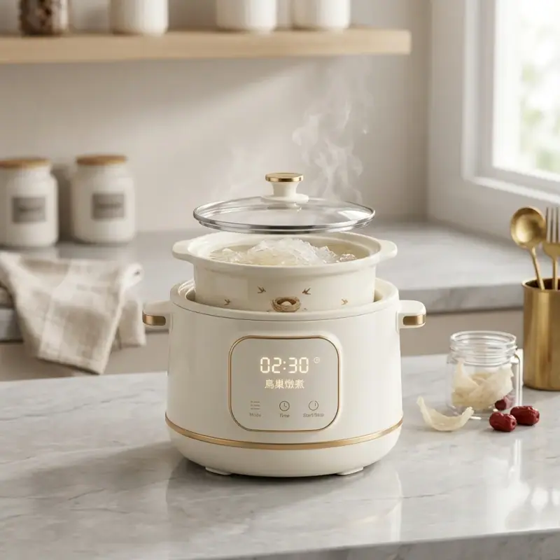 Covered bowl in a double-boiler